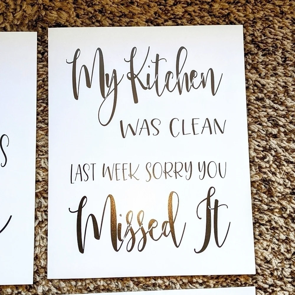 Funny Kitchen Quote Set Prints
